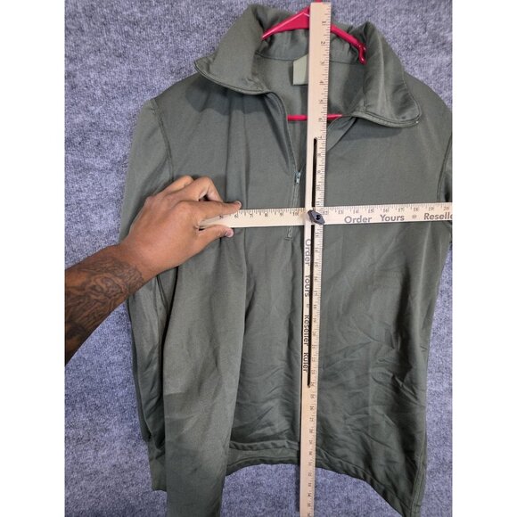 US Military Sleep Shirt Mens Medium Olive Green Quarter Zip Base Layer USGI - Picture 5 of 7